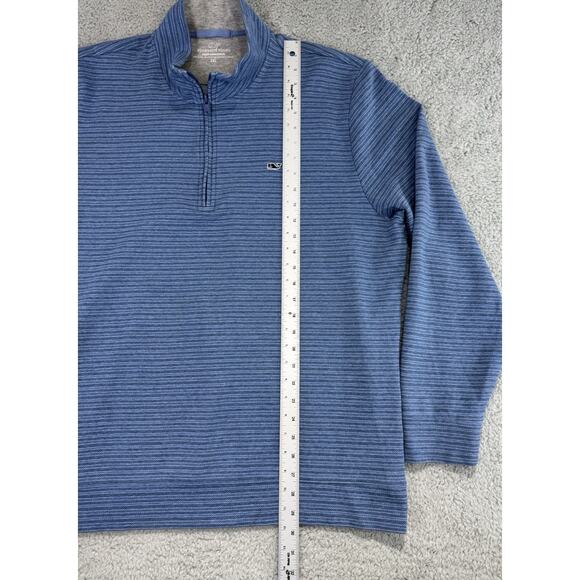 Vineyard Vines Performance Jacket Men's 2XL BLUE 1/4 Zip Pullover Stretch - Picture 5 of 11